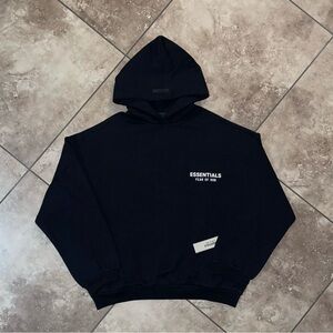 Fear Of God Essentials Hoodie Black FW24 Size XS Brand New